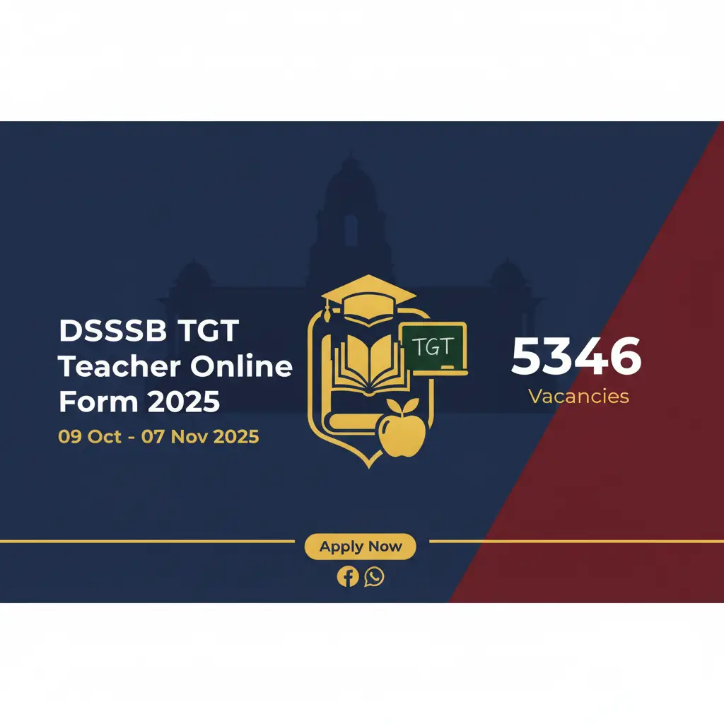 DSSSB TGT Teacher Recruitment 2025, DSSSB teacher Vacancy 2025